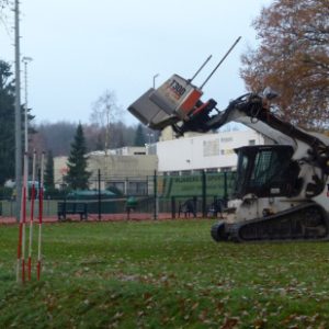 aanleg nieuwe tennisbaan